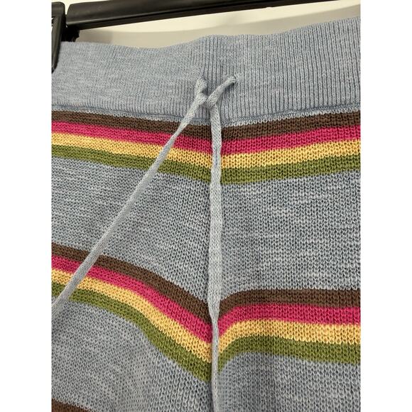 FREE PEOPLE BEACH Mariner Sweater Pant Drawstring Womens Medium Multi Striped - Picture 4 of 9